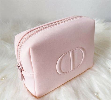 pink dior makeup bag